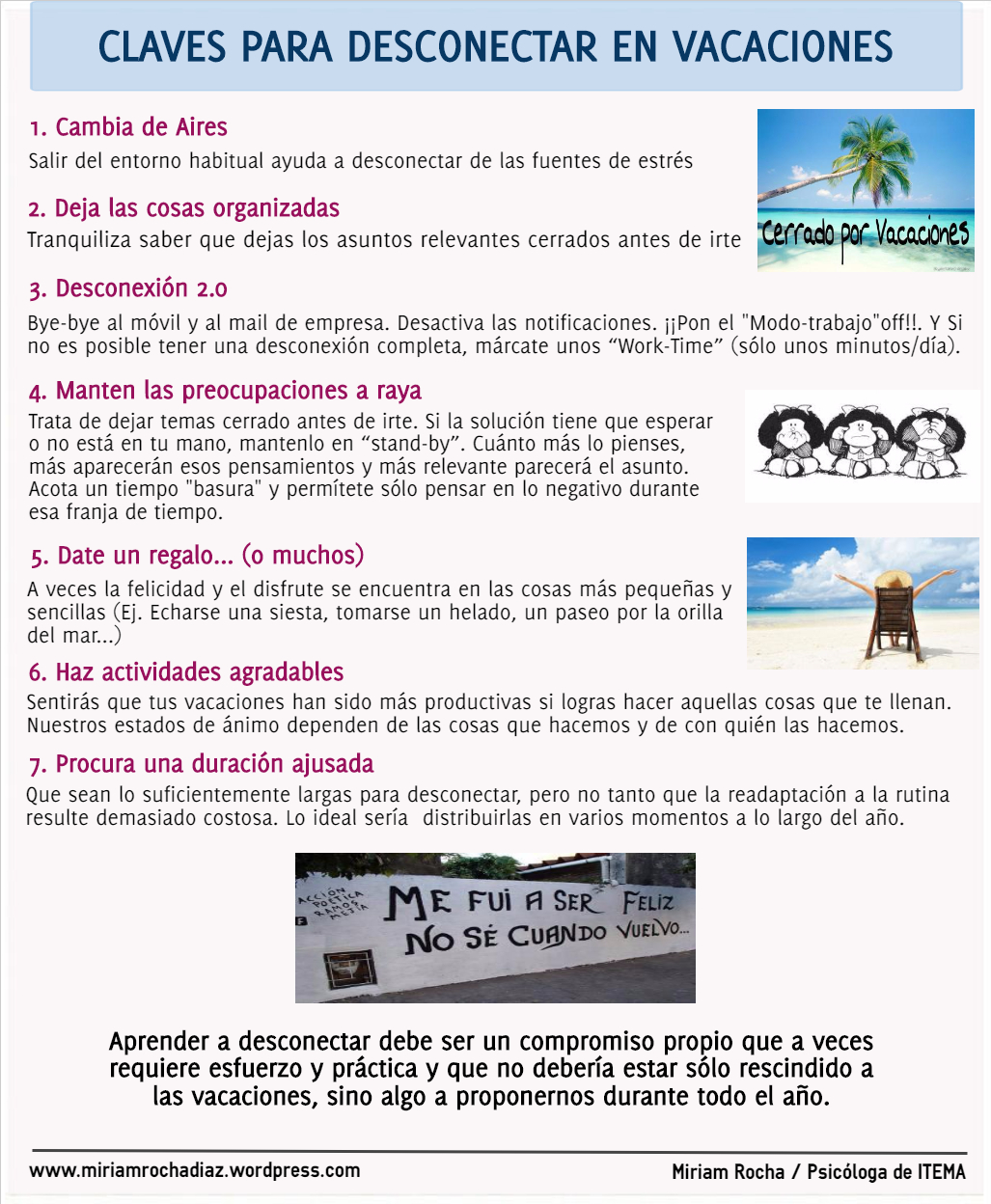 INFOGRAFÍA-Claves para desconectar en vacaciones