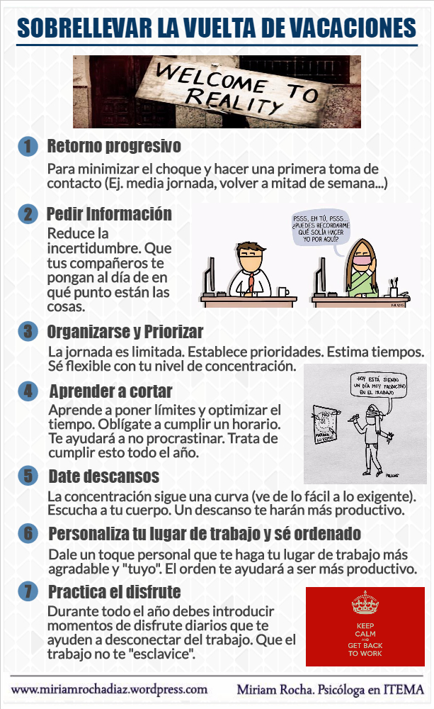Sobrellevar la vuelta al trabajo